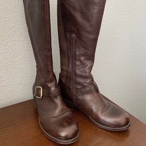 Arturo Chiang Riding Boots, Brown Leather, 9-1/2M